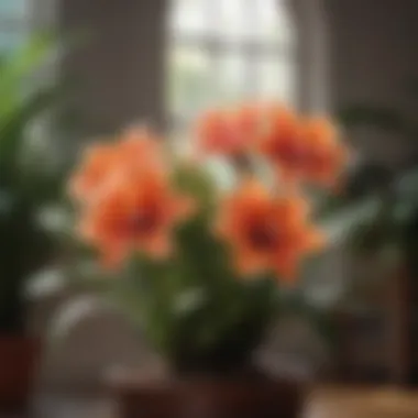 Close-up of a beautiful blooming indoor plant