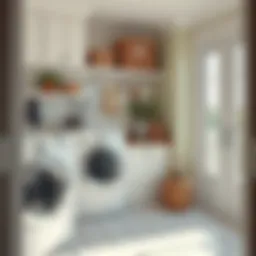 Fresh laundry room with ample sunlight