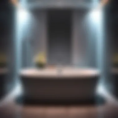 Ambient Lighting in a Luxurious Bath Ambient lighting created by halogen fixtures in a luxurious bath