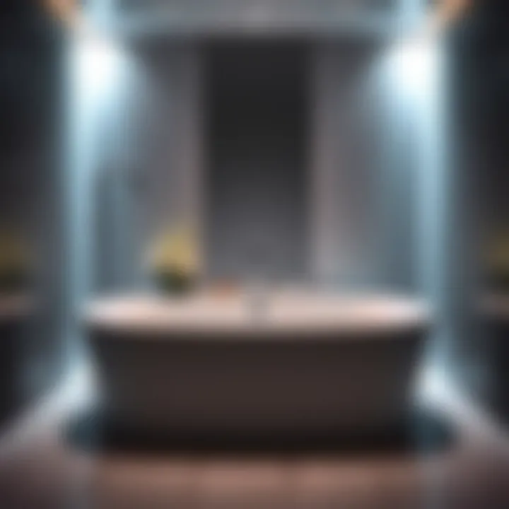 Ambient Lighting in a Luxurious Bath Ambient lighting created by halogen fixtures in a luxurious bath