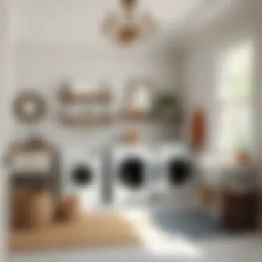 Before and after images of a laundry room transformation