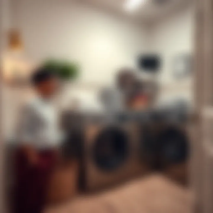Convenient laundry facilities in an apartment