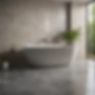 Elegant Ceramic Tile Flooring Elegant ceramic tile flooring in a modern bathroom