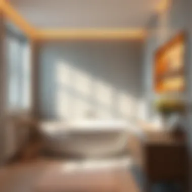 Elegant Modern Bathroom Design Elegant modern bathroom design featuring sleek fixtures