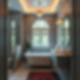 Elegant bathroom design featuring modern fixtures and stylish elements