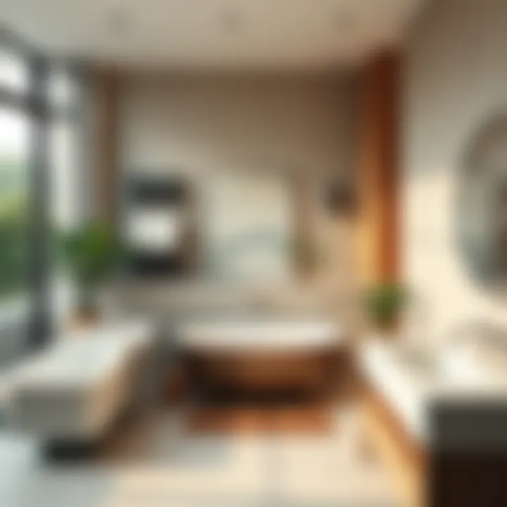 Eco-friendly materials used in a contemporary bathroom renovation