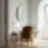 Elegant bathroom vanity chair with a backrest