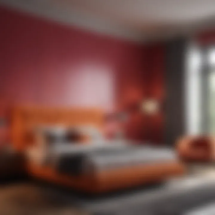Vibrant color scheme with modern furniture