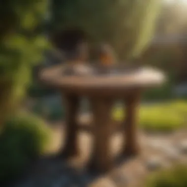 Rustic Wooden Design for Bird Baths Rustic wooden bird bath stand