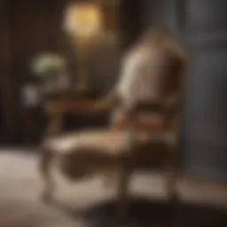Elegant bedroom chair with intricate design