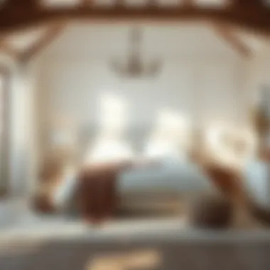 Elegant bedroom featuring natural materials and textures