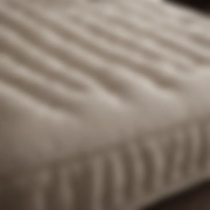 Detailed view of the design features of a Coleman queen air mattress