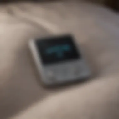 Close-up of electric blanket controls