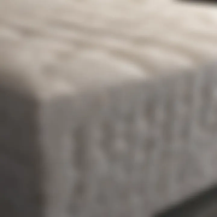 Close-up view of Modloft mattress materials and texture