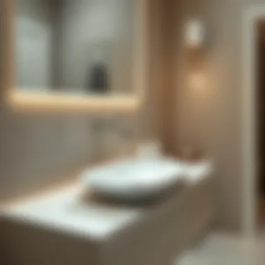 Innovative installation of a bathroom basin with modern fixtures