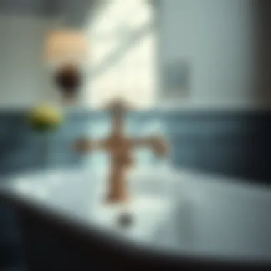 Classic vintage-style bathtub faucet with intricate details