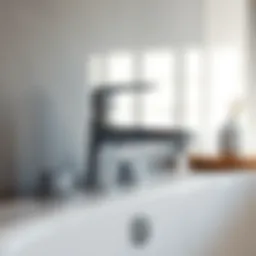 Elegant chrome bathtub faucet with modern design