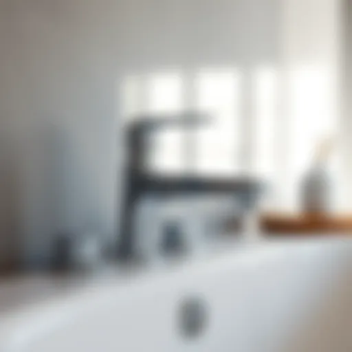 Elegant chrome bathtub faucet with modern design