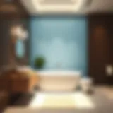 Elegant modern bathroom layout