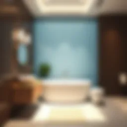 Elegant modern bathroom layout