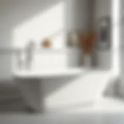 Close-up view of a drop-in bathtub showcasing its sleek design and finish