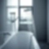 Elegant and modern bathtub shower handle design