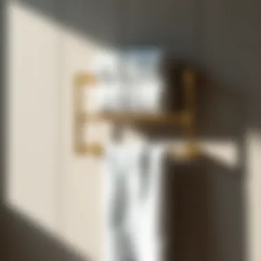 Stylish wall-mounted towel rack