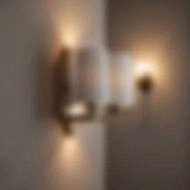 Wall-mounted sconces adding elegance to a bathroom