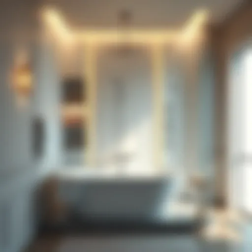 Elegant bathtub shower design showcasing modern aesthetics