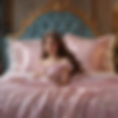 Elegant Disney Princess Bedding Elegant Disney-themed bedding set featuring popular princesses