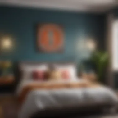 Vibrant Bedroom with DIY Decor Vibrant bedroom showcasing DIY wall art and accessories