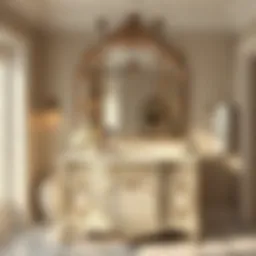 Elegant custom bathroom vanity showcasing intricate design details