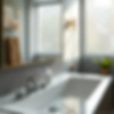 Contemporary bathroom featuring the Delta Stryke faucet