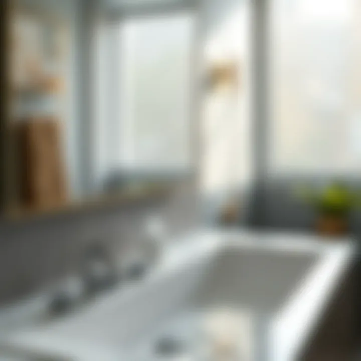 Contemporary bathroom featuring the Delta Stryke faucet