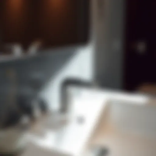 Sleek design of the Delta Stryke bathroom faucet