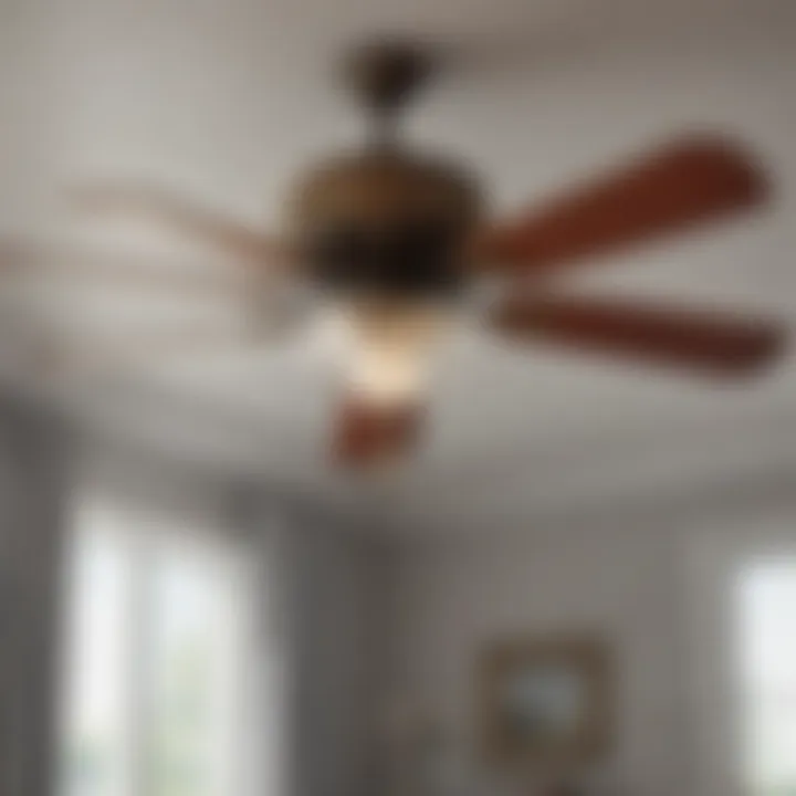 Diagram showing ceiling fan height recommendations