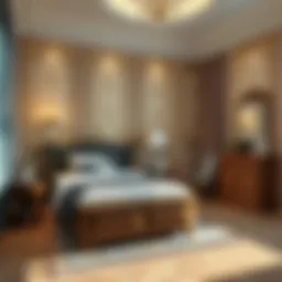 Elegant twin bedroom set with modern design