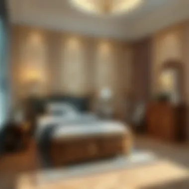 Elegant twin bedroom set with modern design