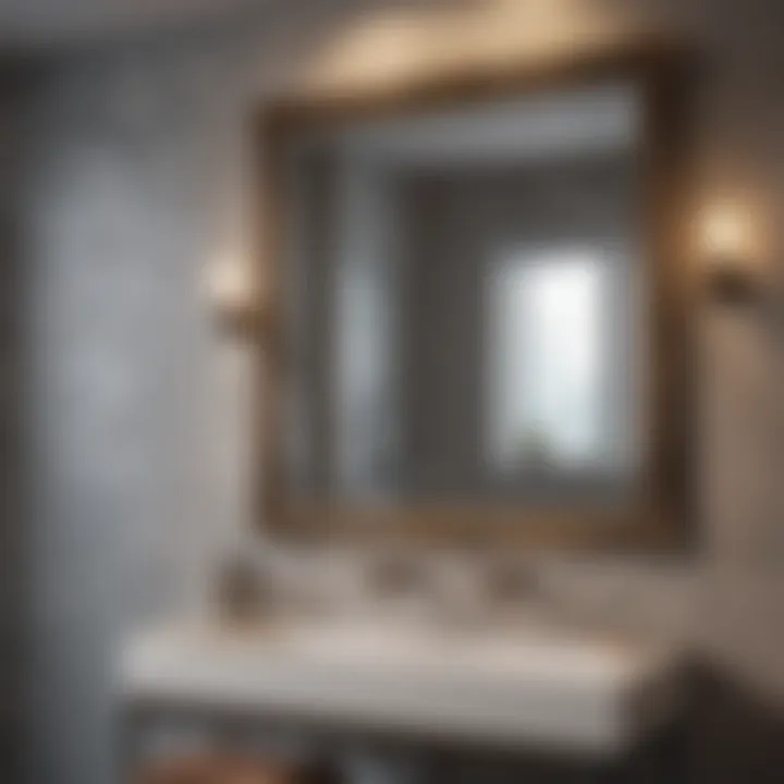 Stylish bathroom featuring a luxurious mirror