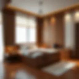 Elegant wooden bedroom elevation solution