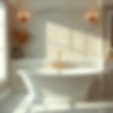 Elegant Bathtub Surround Over Tile Elegant bathtub surround design enhancing a tile backdrop