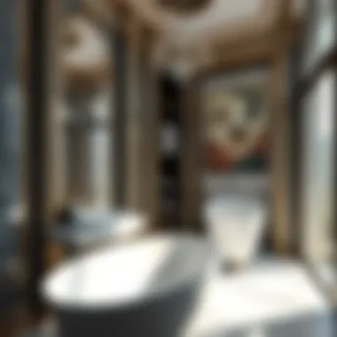 Luxurious bathroom featuring effective space utilization