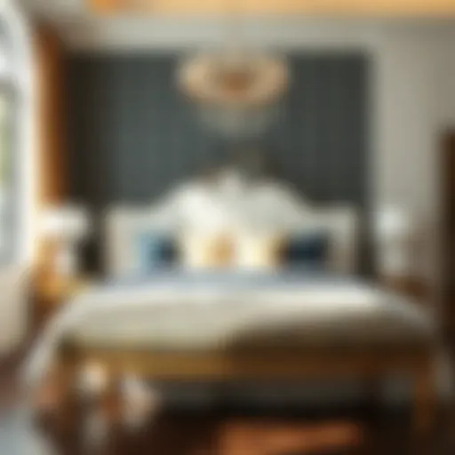 Luxurious animal print bedroom bench exuding elegance