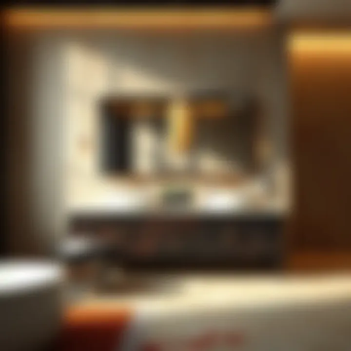 Custom-designed Asian bathroom vanity with fusion of colors and materials