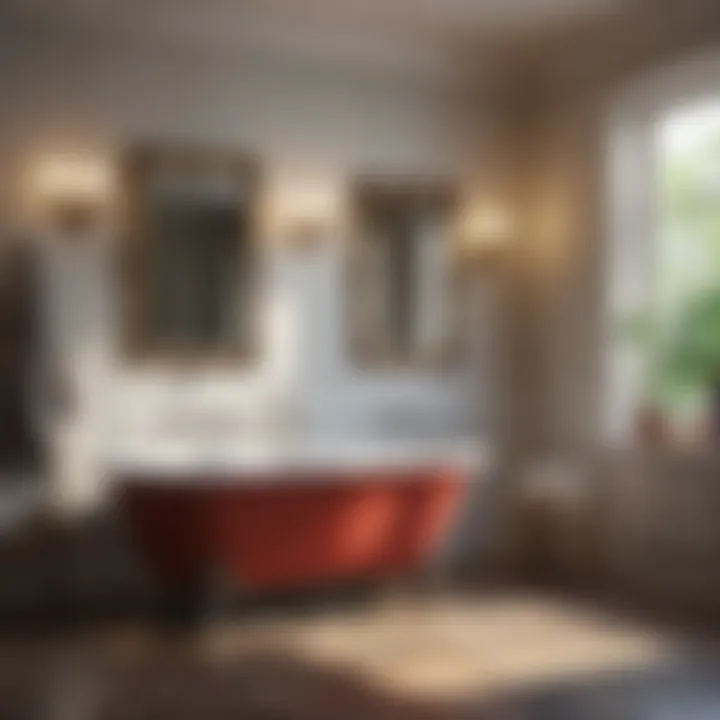 Classic bathroom design integrating vintage elements and modern convenience
