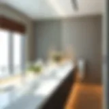 Elegant Corian bathroom countertop showcasing sleek design