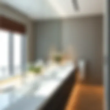 Elegant Corian bathroom countertop showcasing sleek design