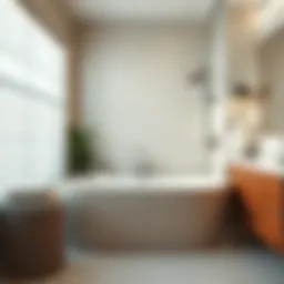 Elegant tub shower combo in a modern bathroom setting