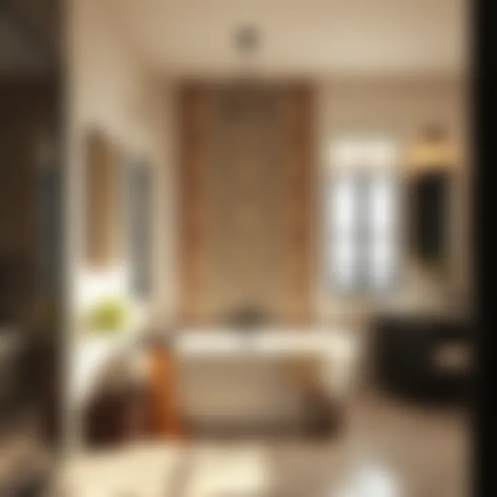 Stylish bathroom showcasing materials for tub shower combo