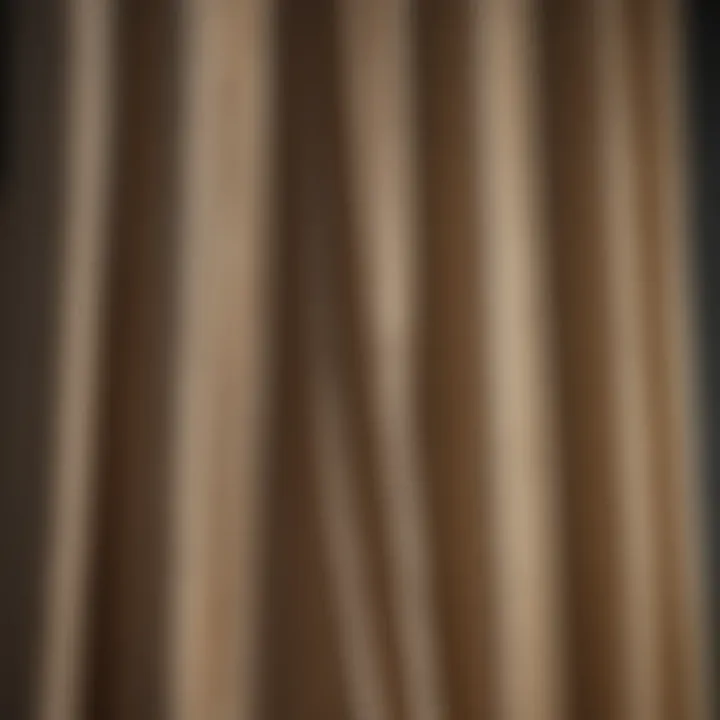 Close-up of various curtain materials suitable for sliding doors